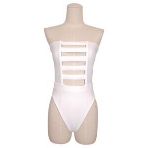 MBM Swim Zen Strapless Swimsuit White Sz Medium